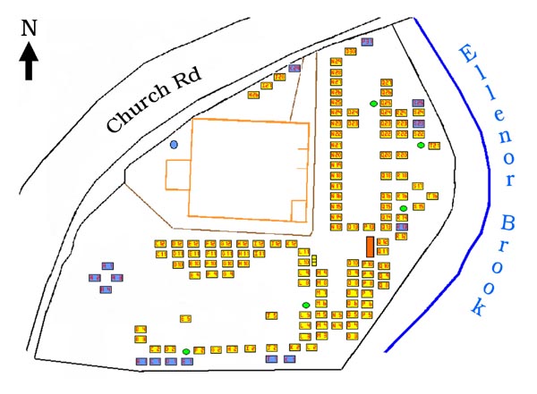 Plan of the graves at St Stephen's