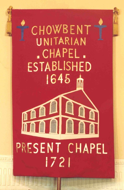 banner in Chowbent Chapel. Photo by Peter Wood 15 Dec 2003