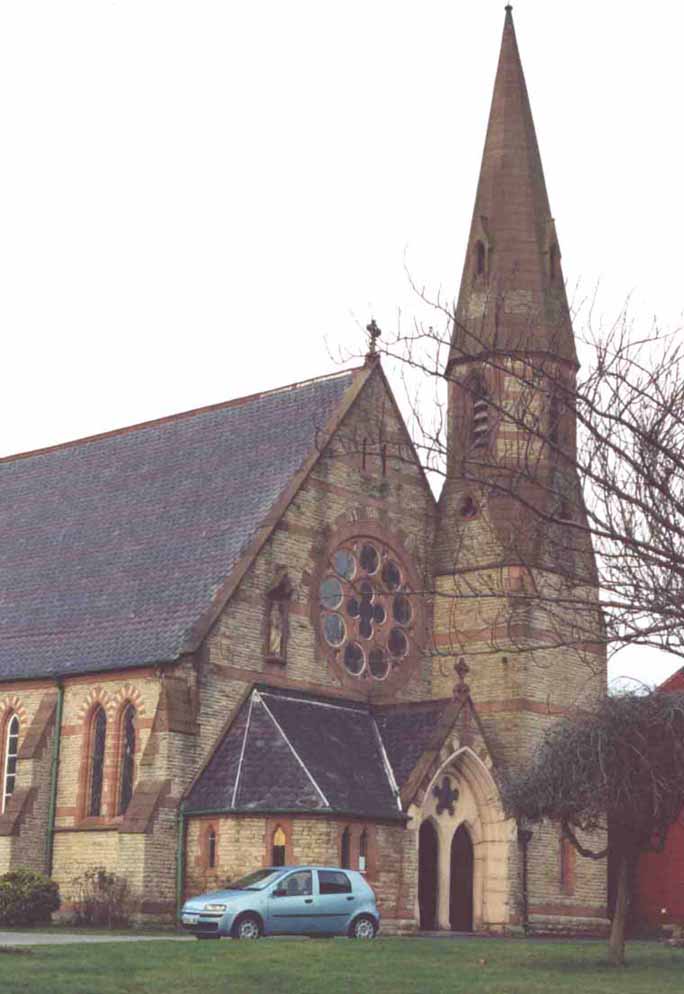 Sacred Heart RC Church in Hindsford. Photo by Peter Wood, 22 Dec 2003