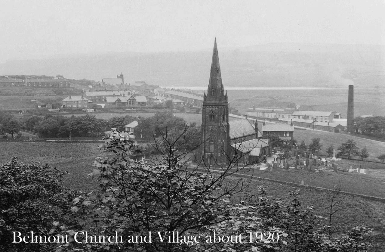 Belmont Church and village about 1920