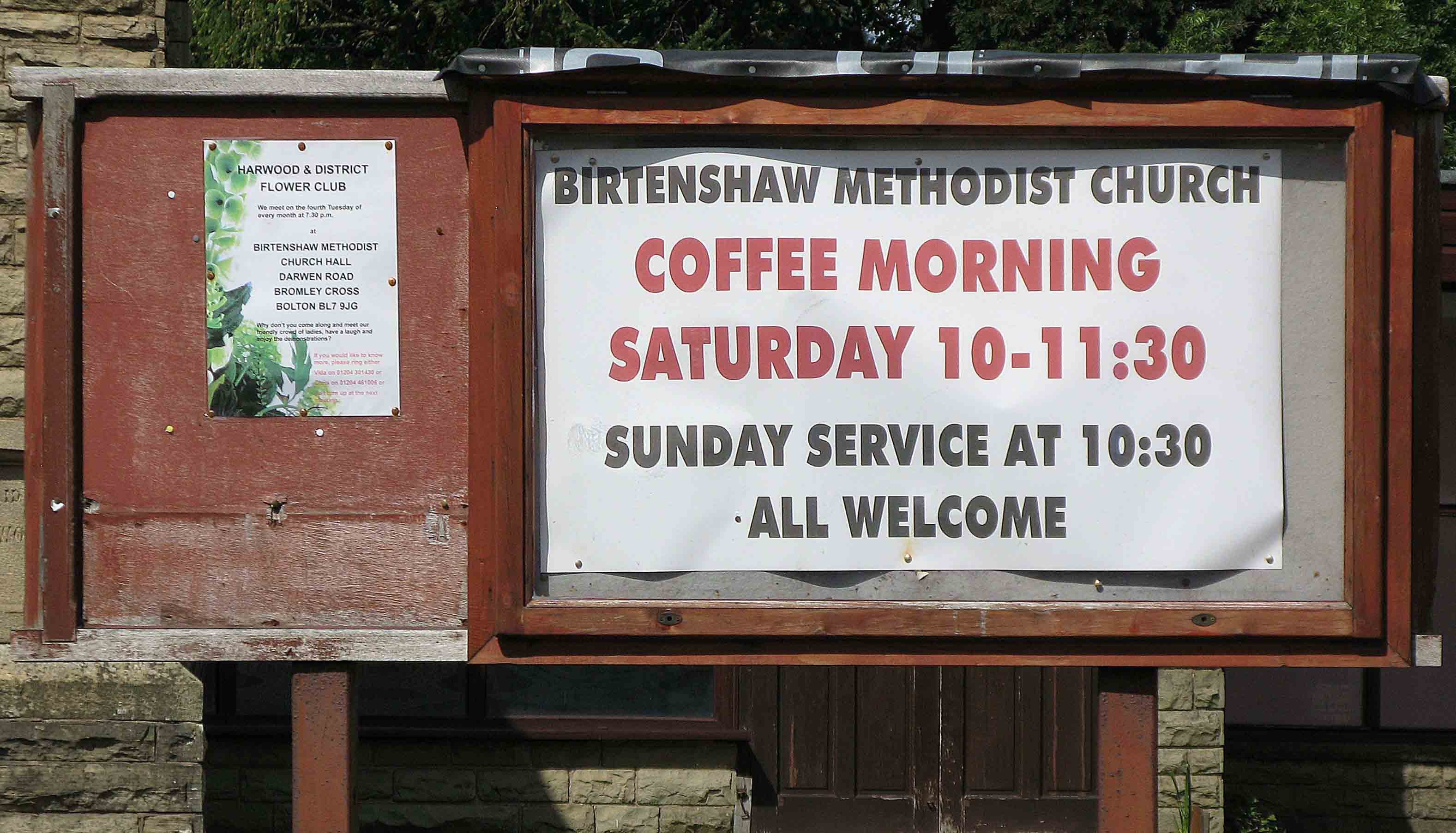 Birtenshaw Methodist Church Sign
