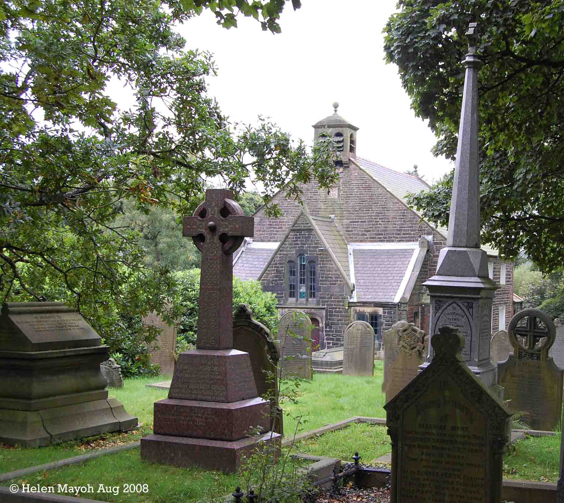 Walmsley Chapel, though the graveyard