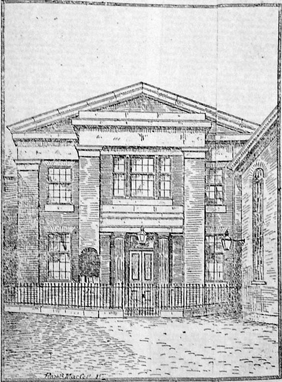 Duke's Alley Chapel, Drawing from the Journal, 28th August 1886, Reproduced here by kind permission of the Bolton News