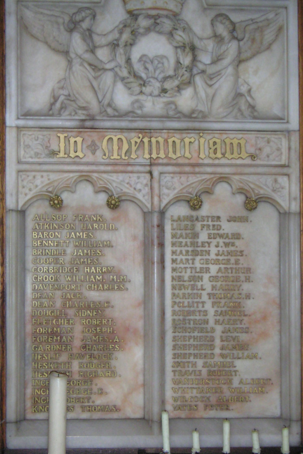 Memorial inside All Souls, Centre panel