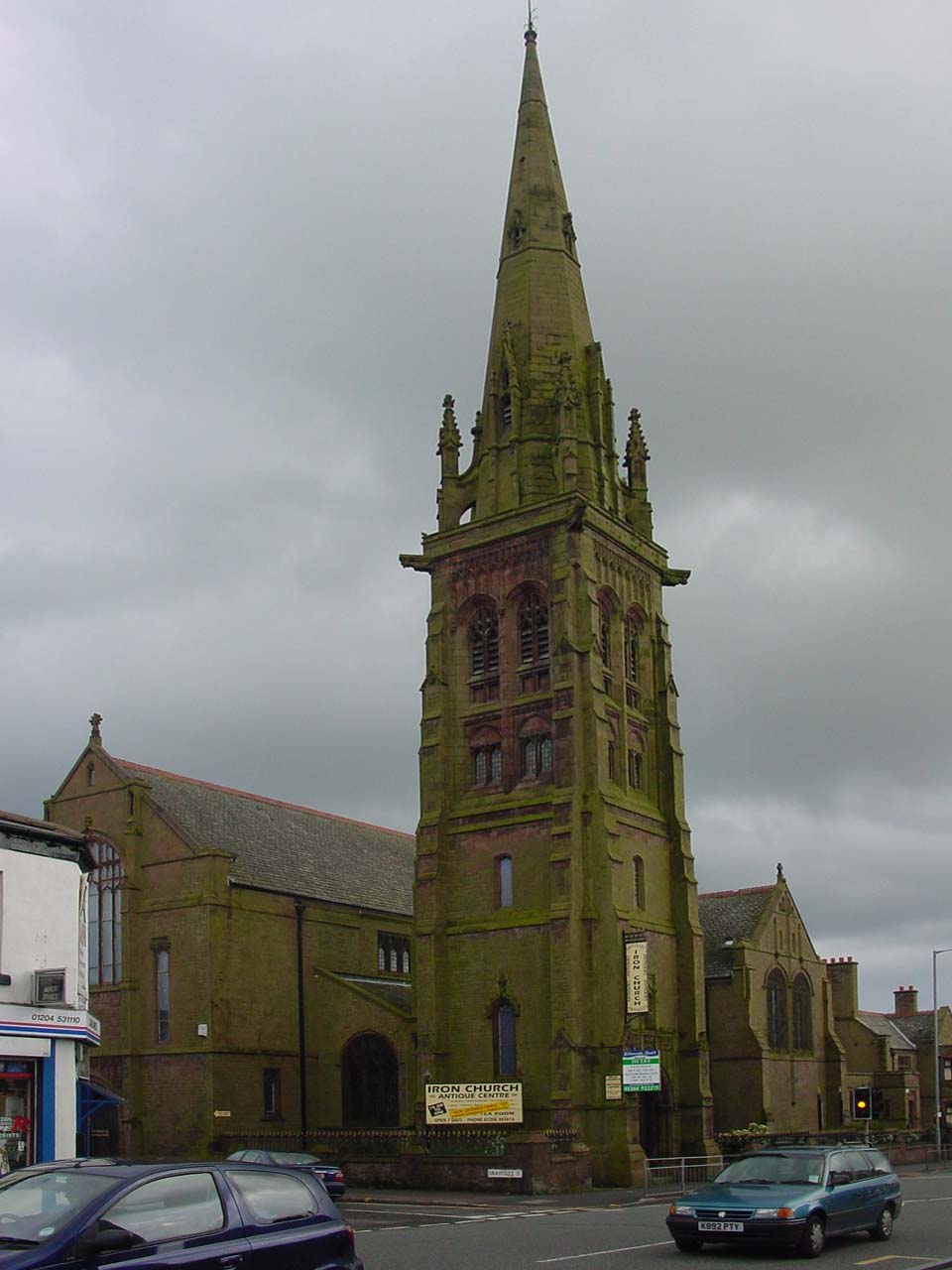 The Spire on Blackburn Rd Congregational Church, known as the Iron Church