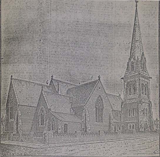 St Matthew's Church From a drawing courtesy of the Bolton News