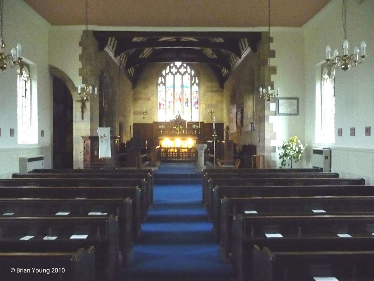 The Interior of St John the Baptist, Bretherton, Photograph supplied by and  of Brian Young