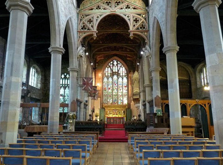 The Interior of St Peter. Photograph supplied by and  of Stephanie Mottershead