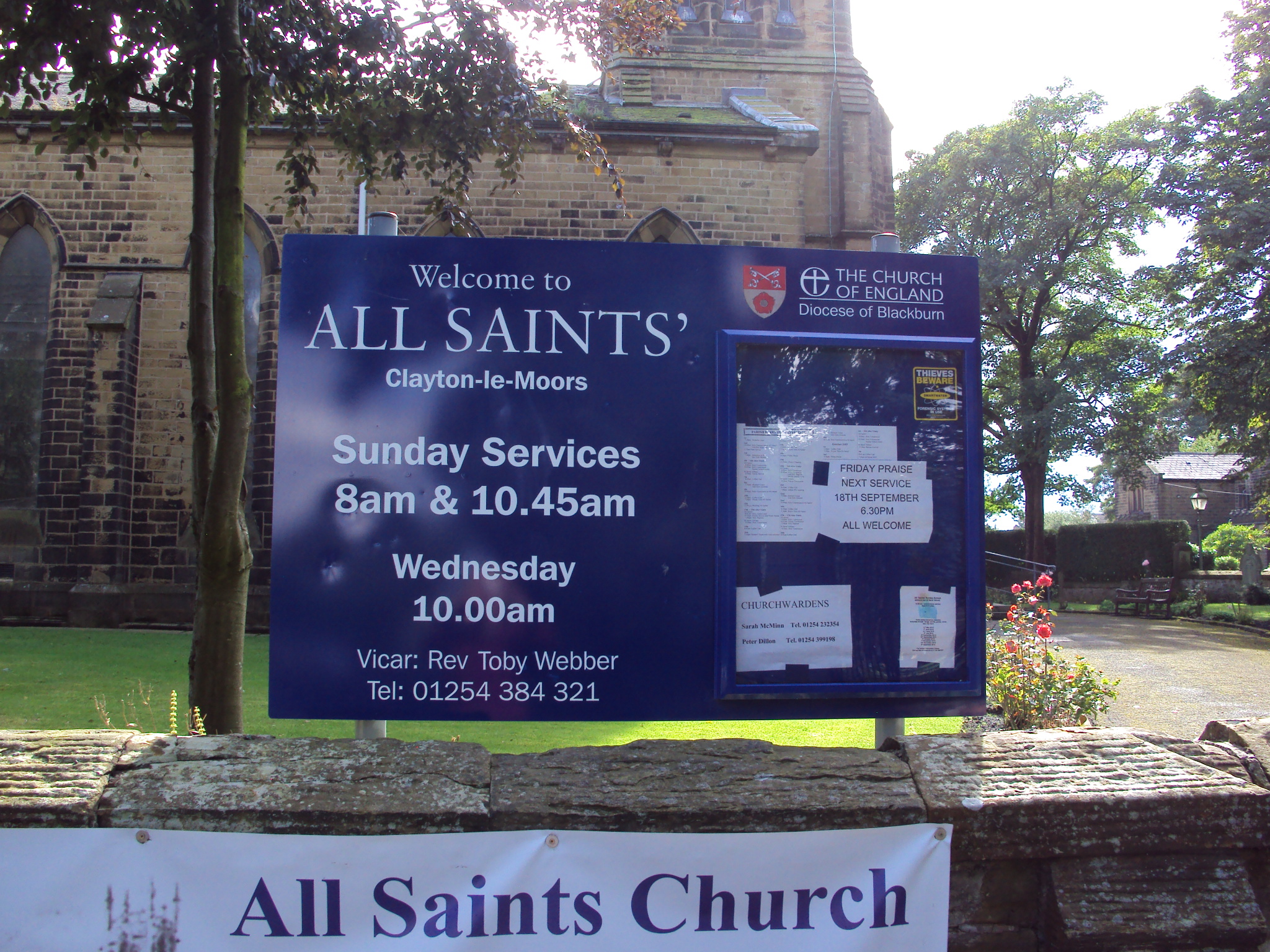 All Saints Church sign