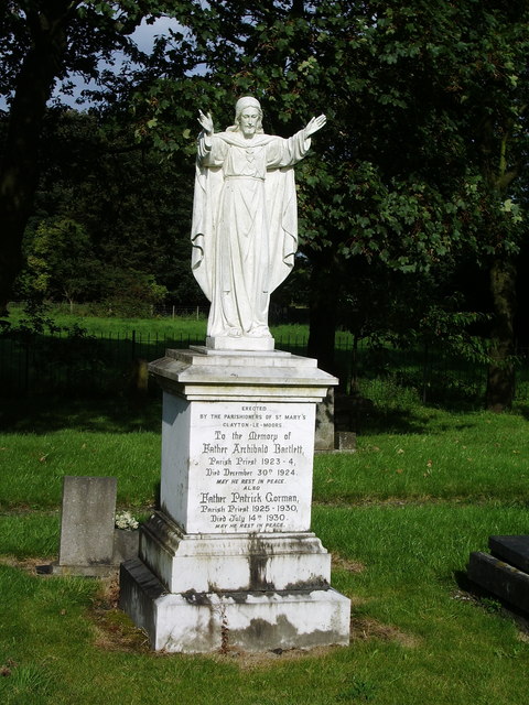 Memorial Statue at the burial ground St Mary Enfield