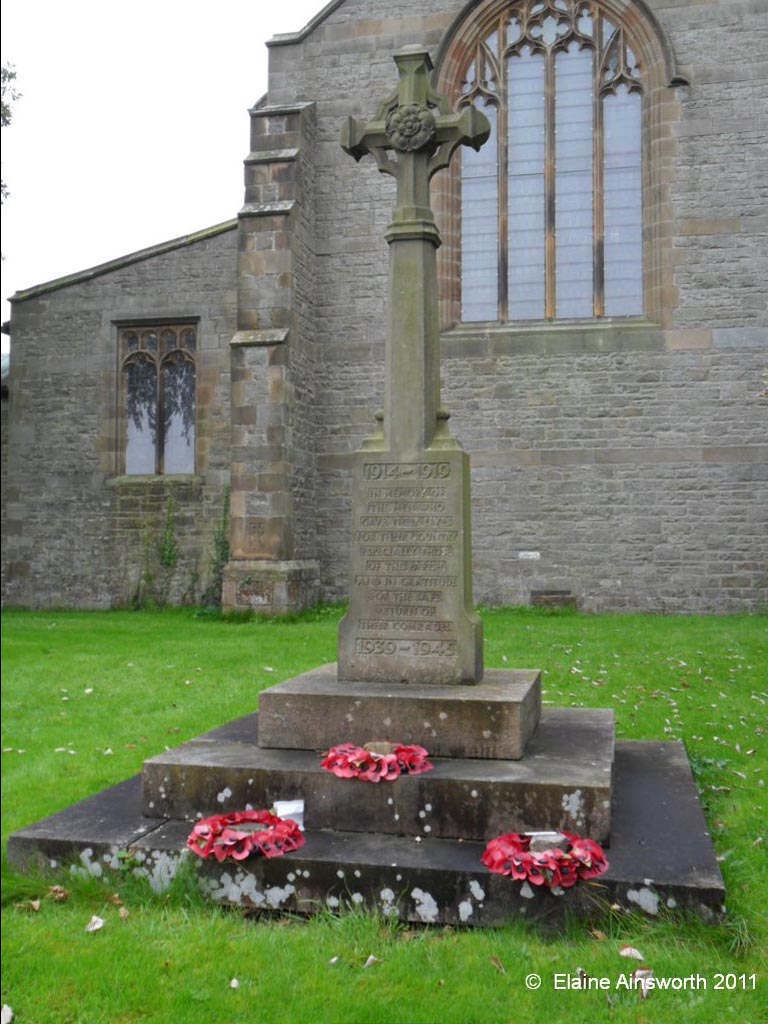 The War Memorial at St John the Evangelist, Ellel