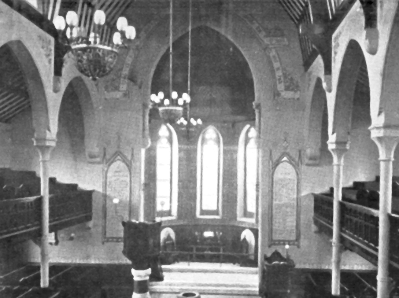 The chancel of New Jerusalem Church, Kearsley 1878-1982