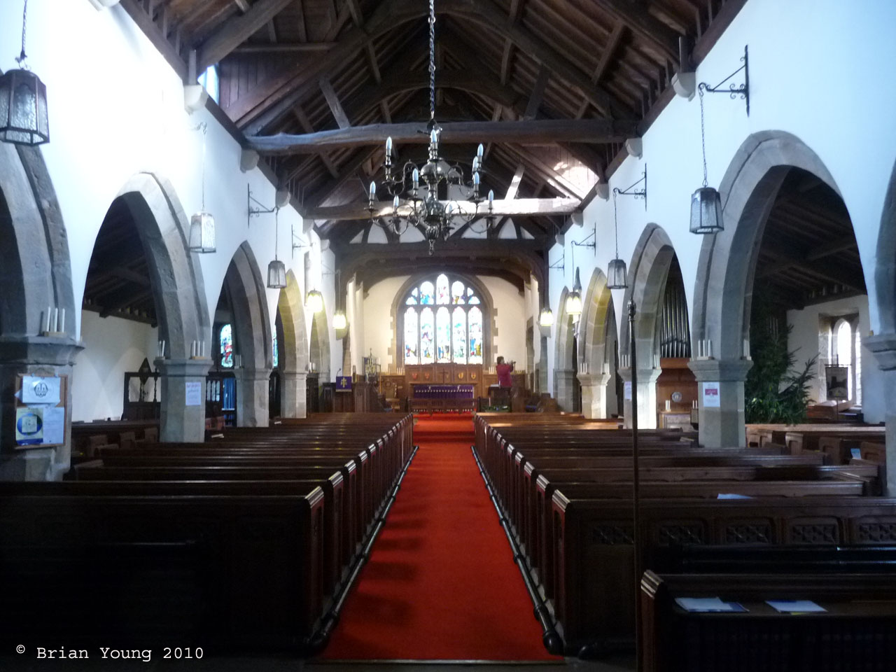Interior of St Mary the Virgin, Goosnargh. Photograph supplied by and  of Brian Young