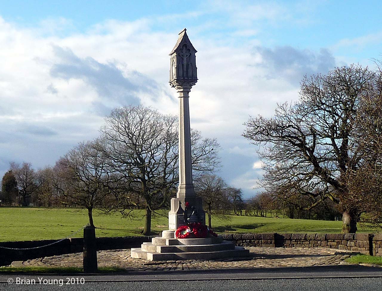 The War Memorial, Hoghton. Photograph supplied by and  of Brian Young
