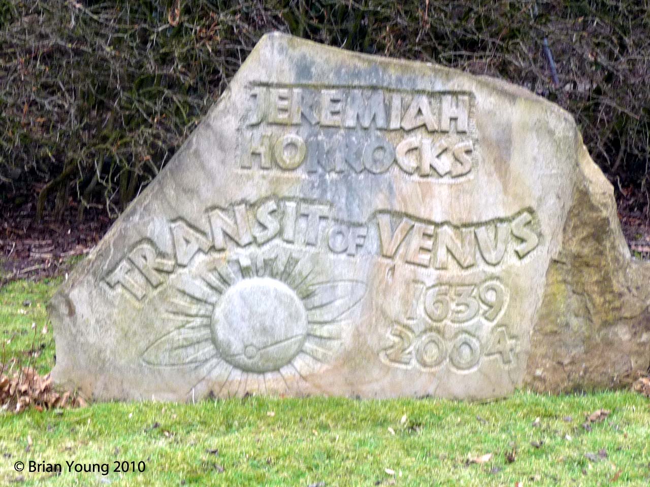 Stone Monument to Jeremiah Horrocks, Photograph supplied by and  of Brian Young