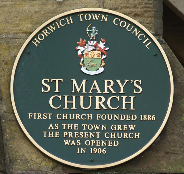 The Church Plaque for St Mary, Horwich