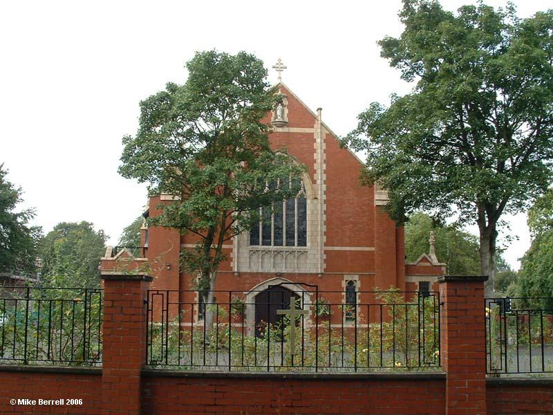 The Roman Catholic Church of Our Lady and St John (formerly St Peter), Chorlton-cum-Hardy. Photograph supplied by and  of Mike Berrell