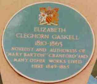 Elizabeth Gaskell's House - plaque
