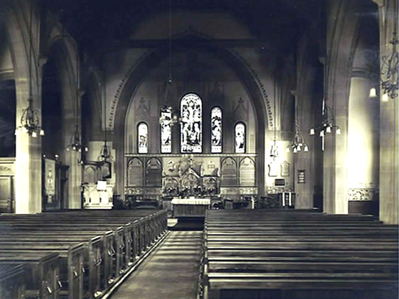 St Paul, old view of the interior