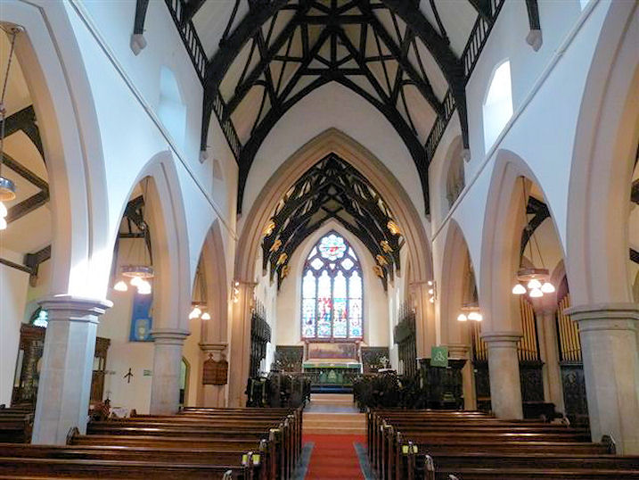 The Interior of St Thomas, Werneth. Photograph supplied by and  of Mike Berrell