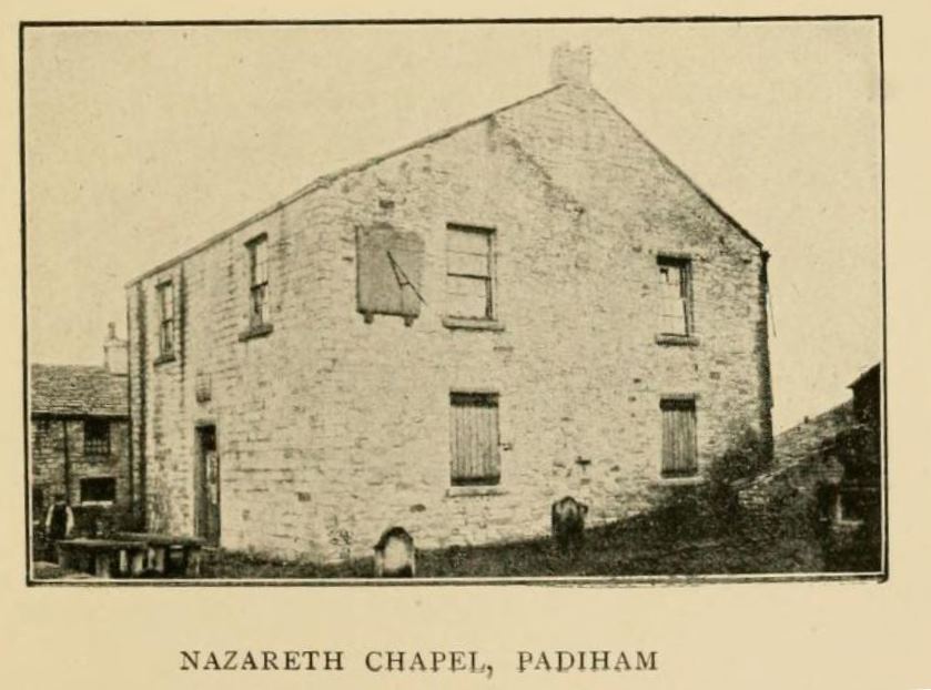 The Old Unitarian Chapel, West St. Padiham, built 1822, closed 1874 (demolished 1990s). from 