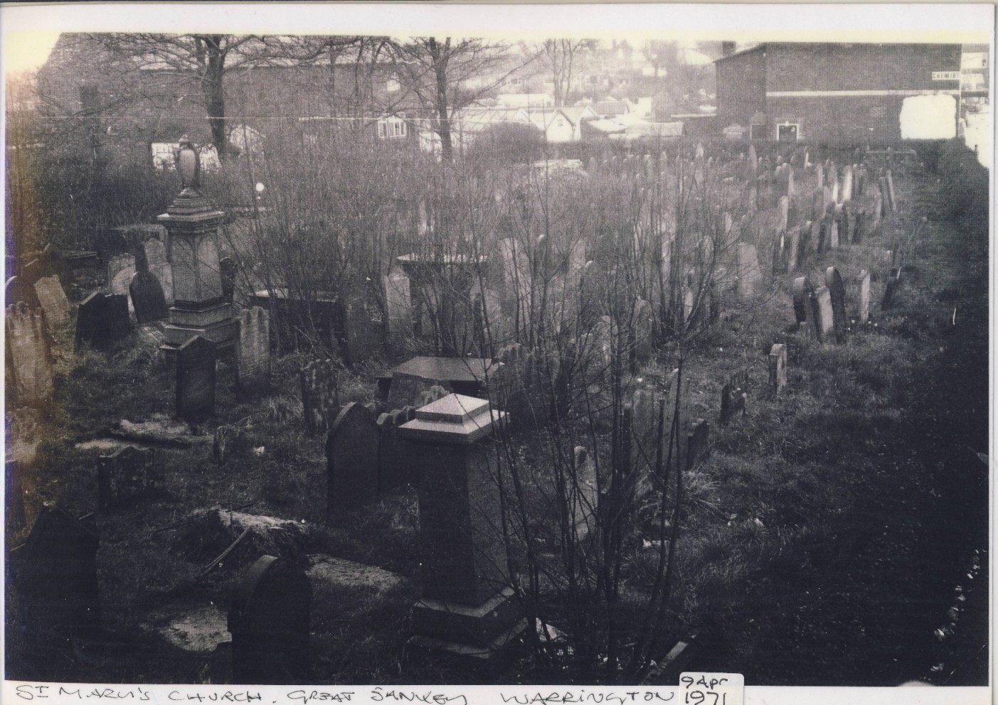 St Mary Great Sankey rear graveyard 1971 - photo 1 of 4