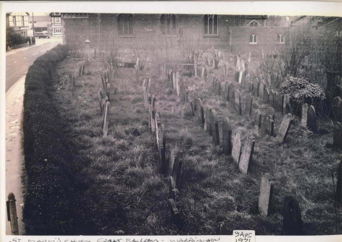 St Mary Great Sankey rear graveyard 1971 - photo 2 of 4