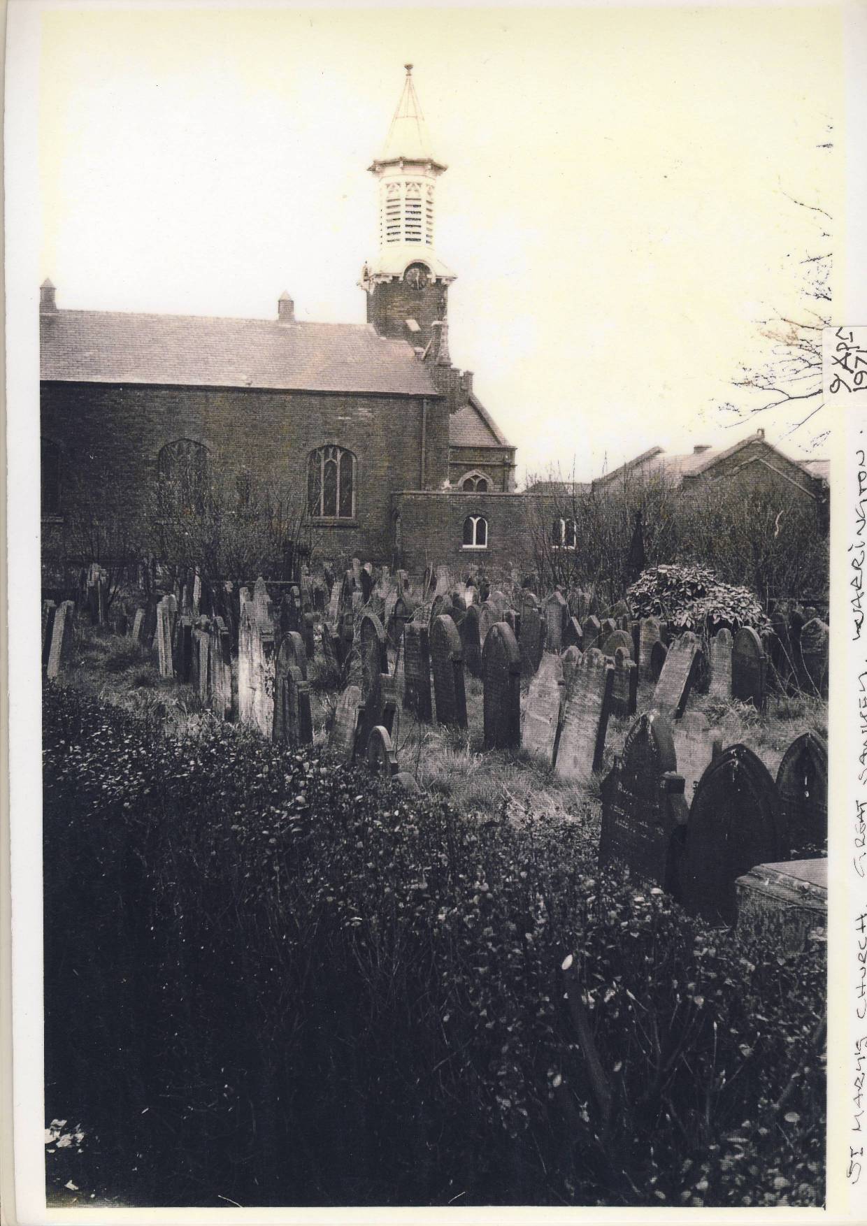 St Mary Great Sankey rear graveyard 1971 - photo 3 of 4