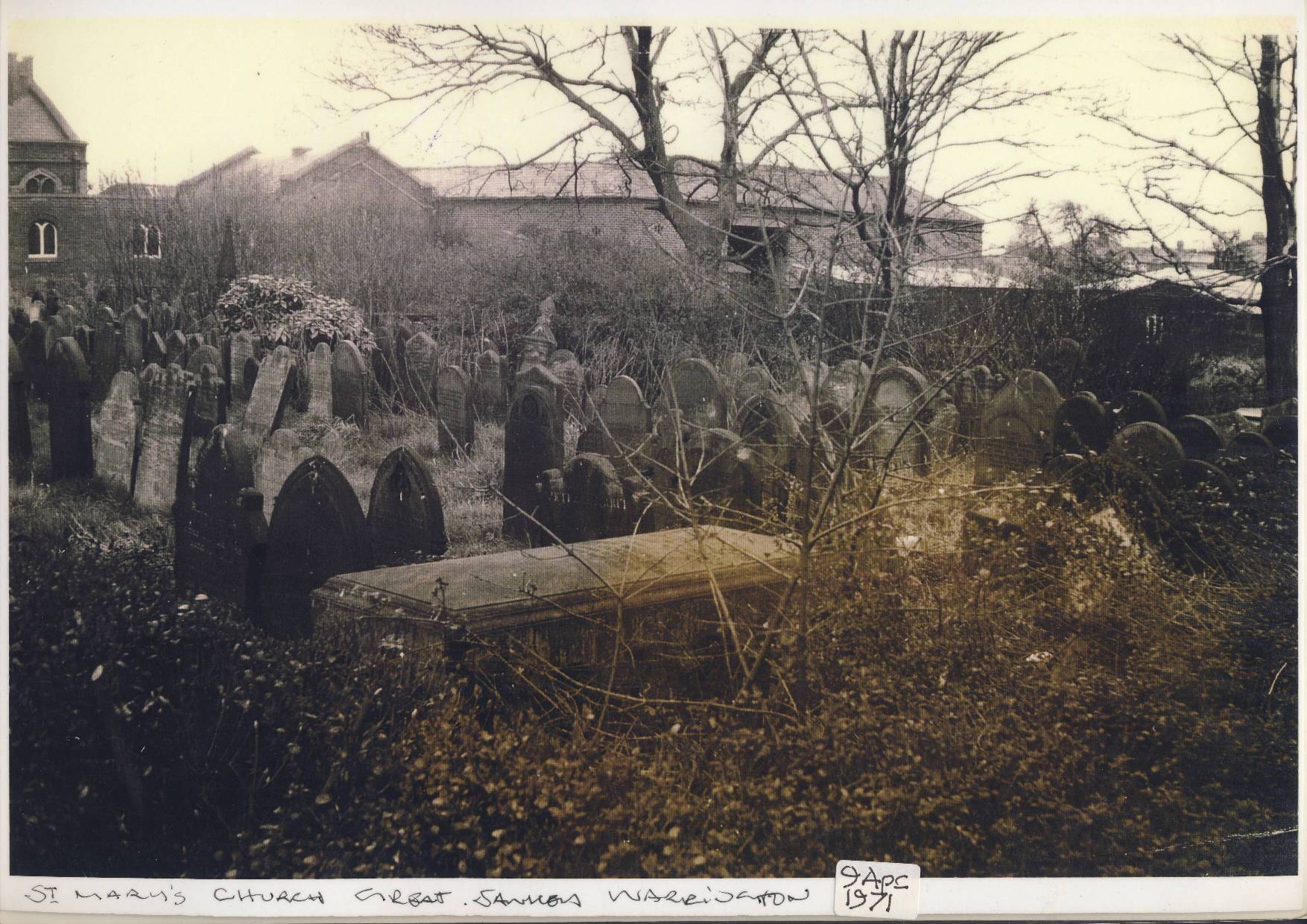 St Mary Great Sankey rear graveyard 1971 - photo 4 of 4