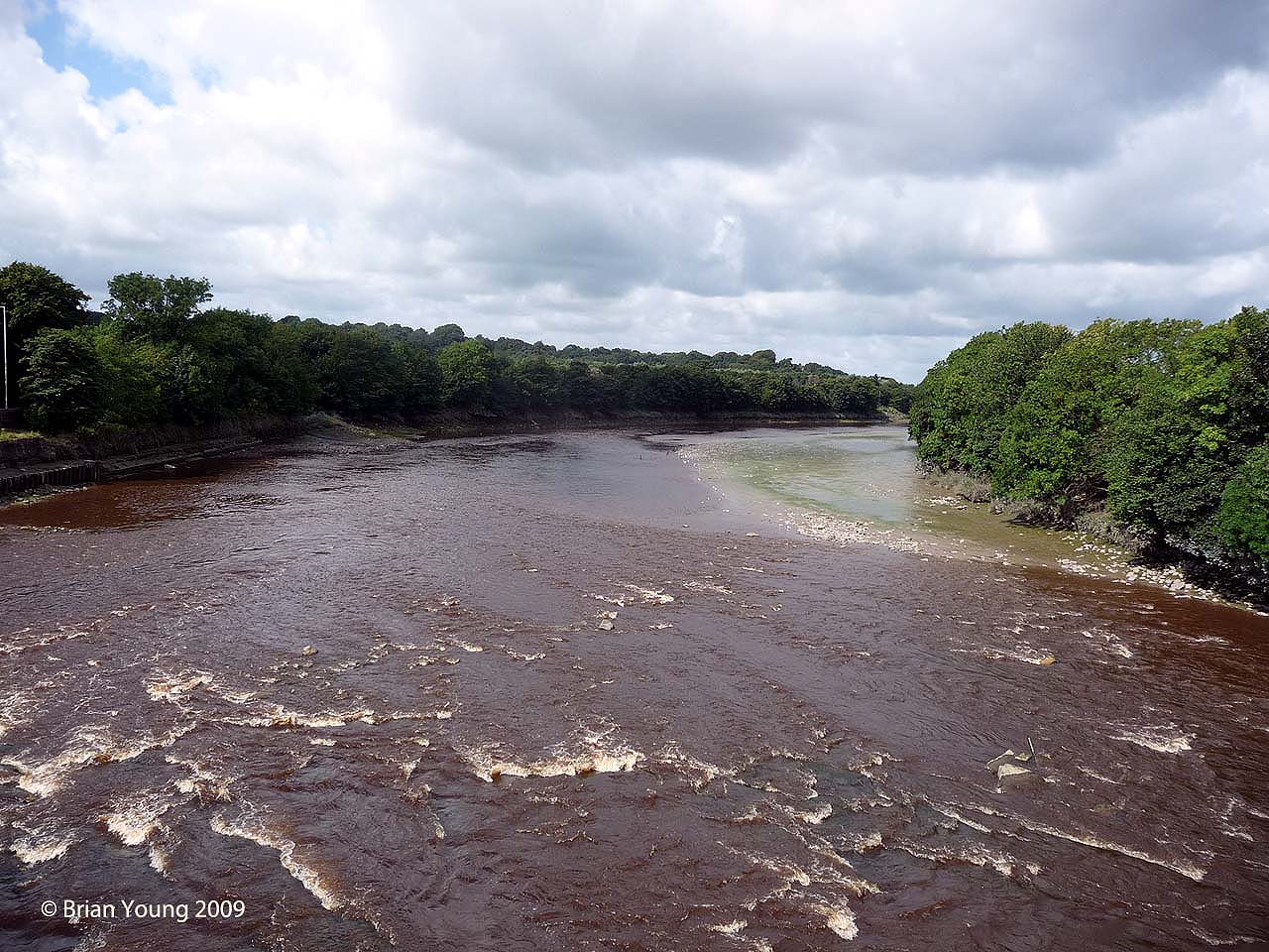 River Ribble at Penwortham. Photograph supplied by and  of Brian Young