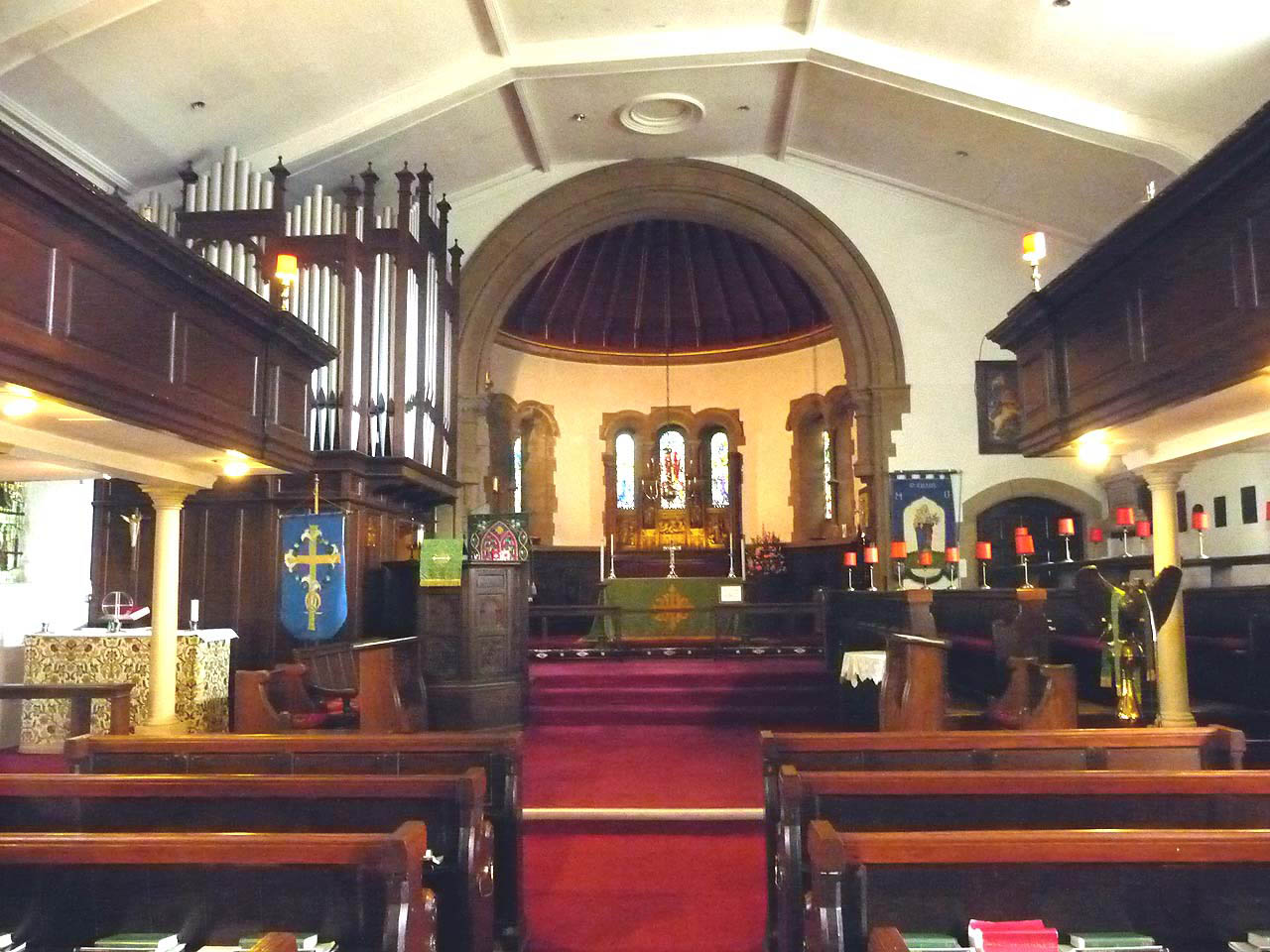 The interior of St Chad, Poulton le Fylde, Photograph supplied by and  of Brian Young