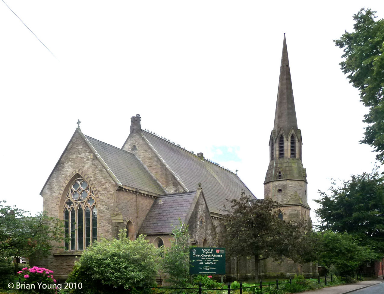 Christ Church, Fulwood. Photograph supplied by and  of Brian Young