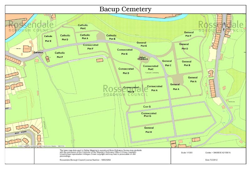 A Plan of Bacup Cemetery