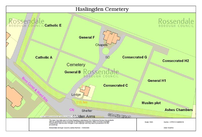 A Plan of Haslingden Cemetery