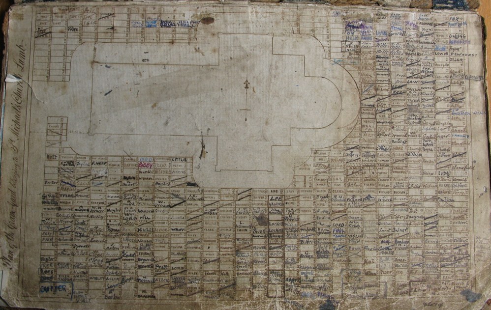 Grave Plan Sketch from the Burial Register