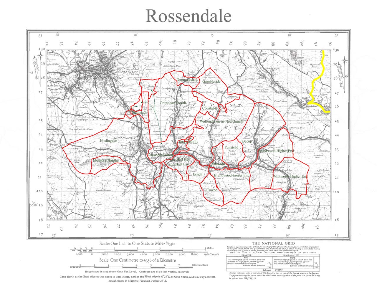 Map of the District of Rossendale