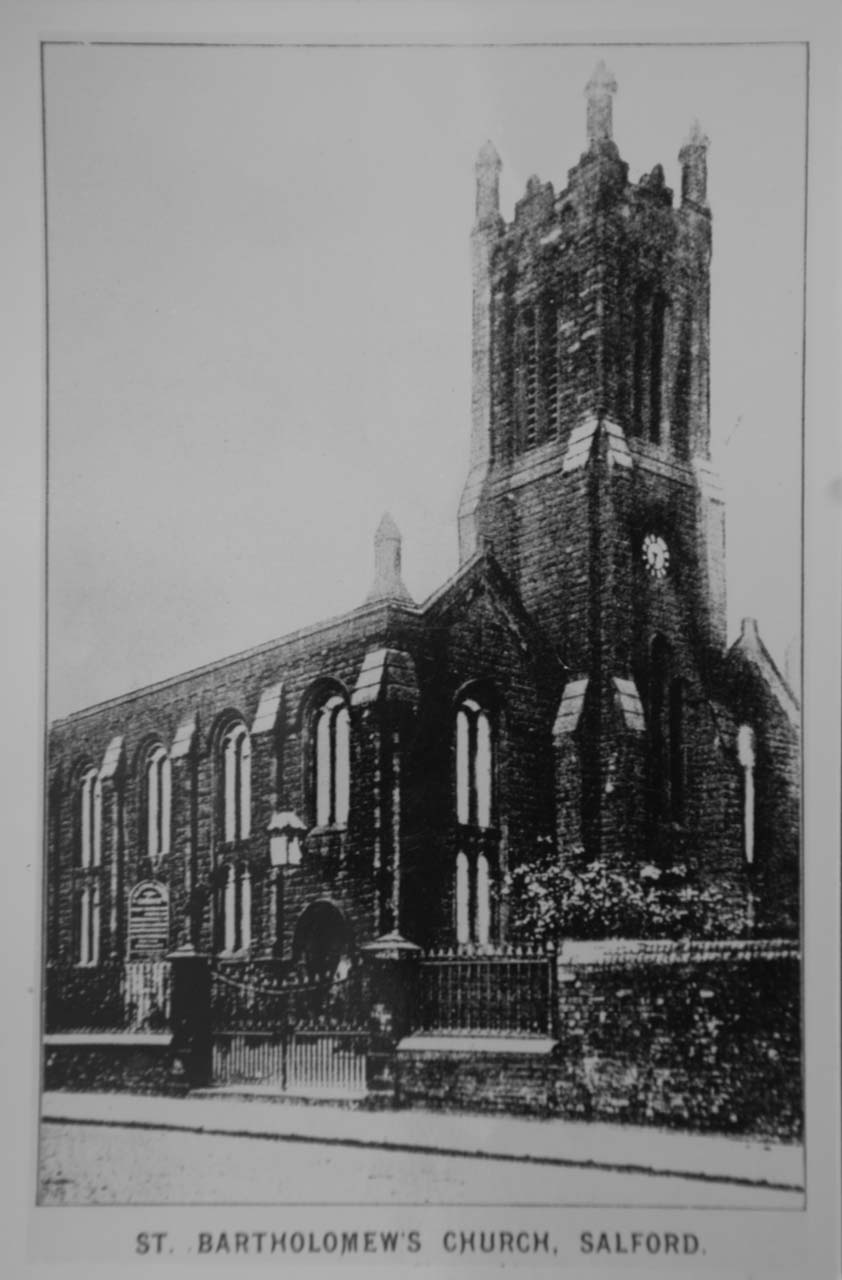 The Church of St Bartholomew, Salford, courtesy of Salford Local History Library