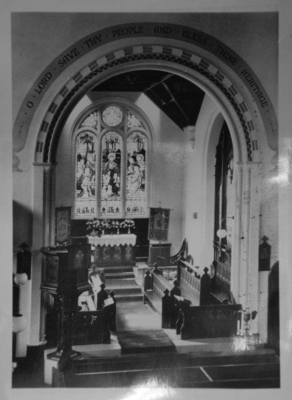 The Interior of St Bartholomew, Salford, courtesy of Salford Local History Library