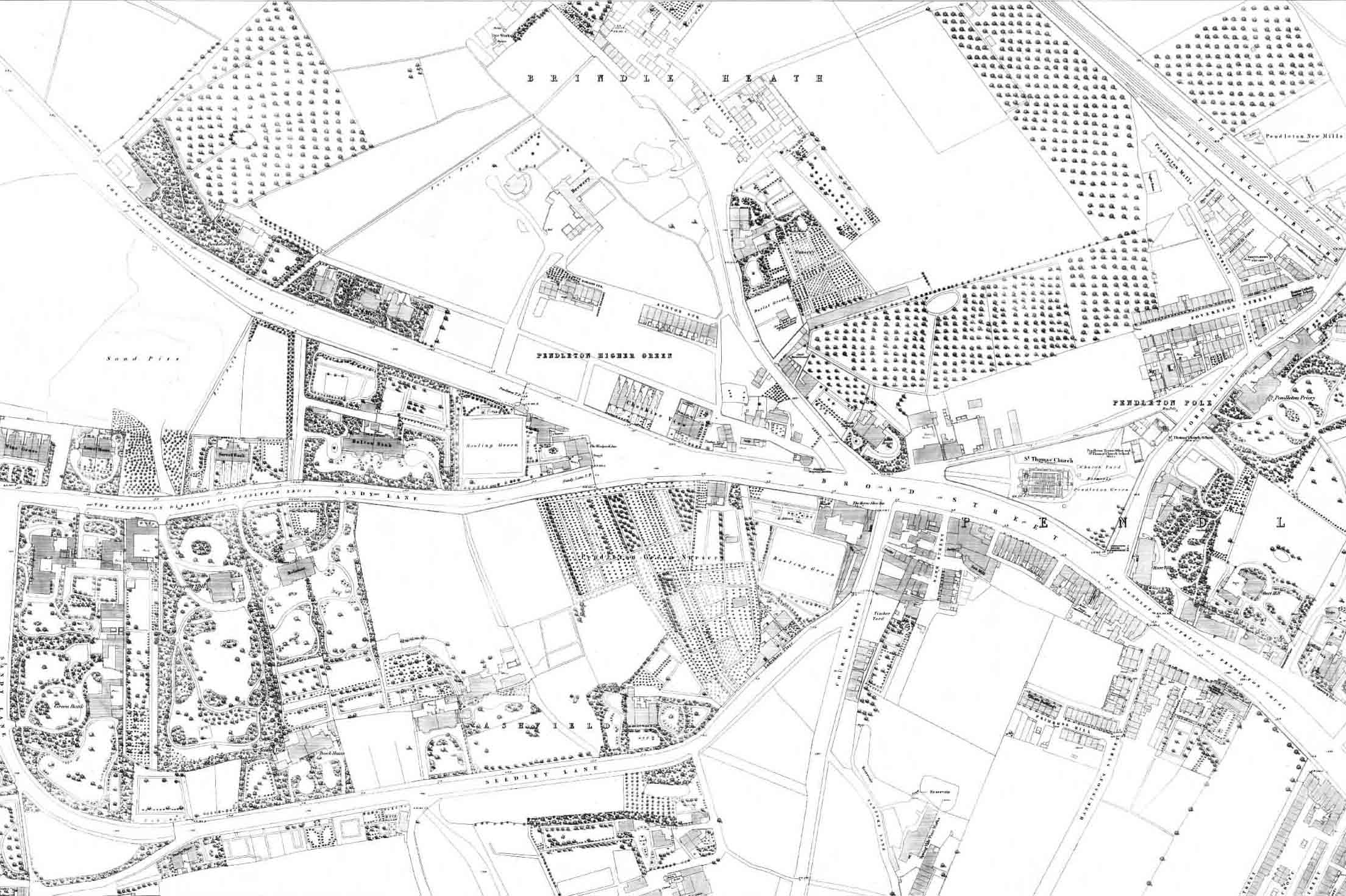 Pendleton 1847 OS map