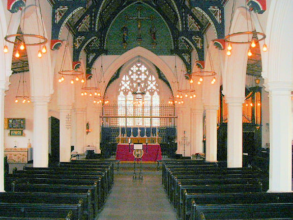 The Interior of St Paul the Apostle, Pendleton. Photograph supplied by and  of Mike Berrell