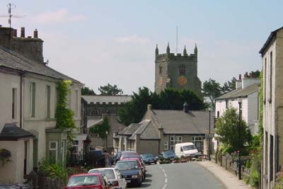 Main St with Church in the Background