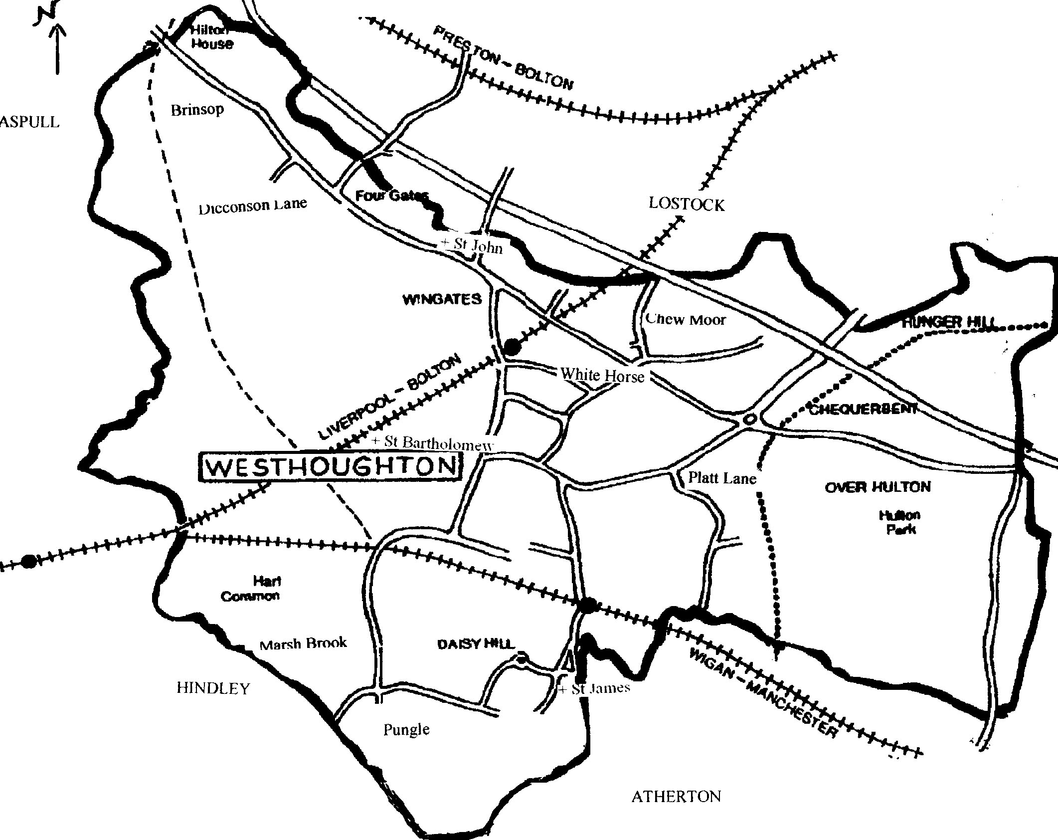 Map of Westhoughton and District
