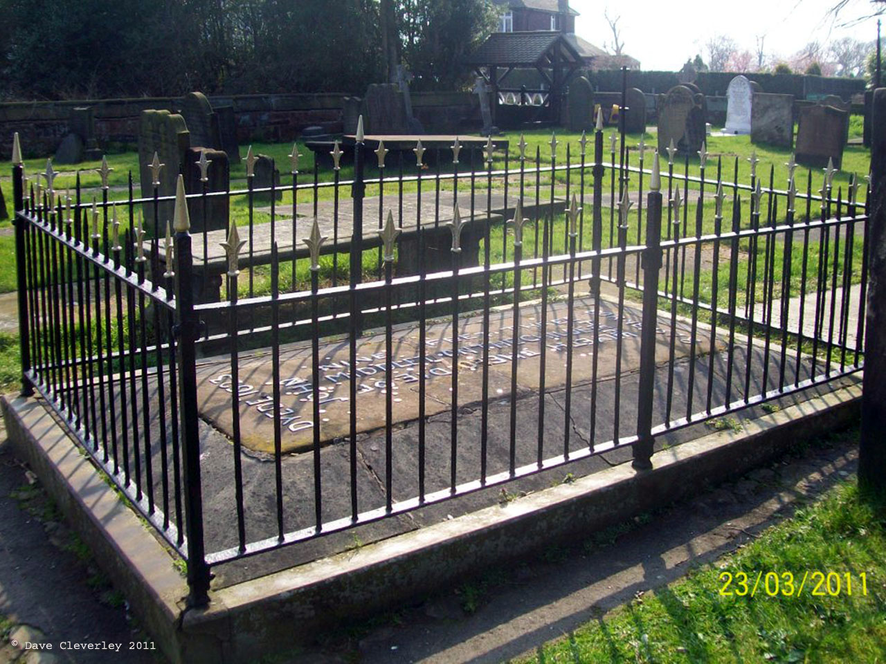The Grave of John Middleton ( Childe of Hale ). Photograph supplied by and  of Dave Cleverley