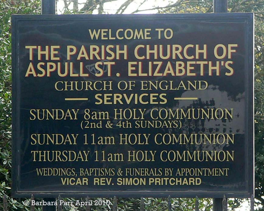 The Church Sign, St Elizabeth of Hungary, Aspull
