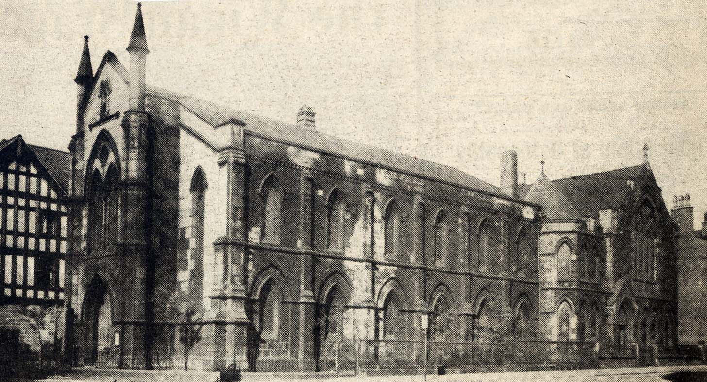The Wesleyan Methodist  Church on the corner of Standishgate and Dicconson Street (1845-1969). Photo by courtesy of Ron Hunt. Date of photo not known
