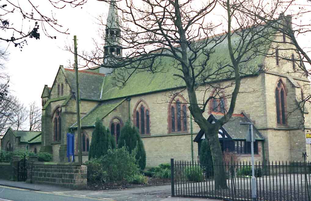 Howe Bridge St Michael and All Angels. Photo by Peter Wood, 22 Dec 2003
