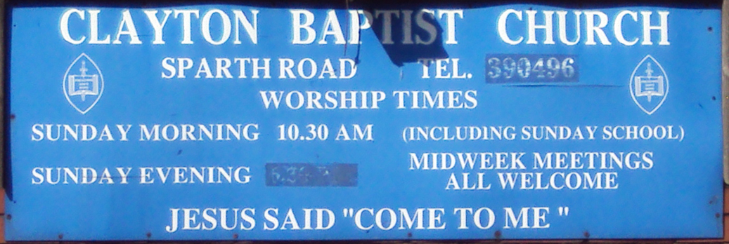 The Signboard at the Baptist Church