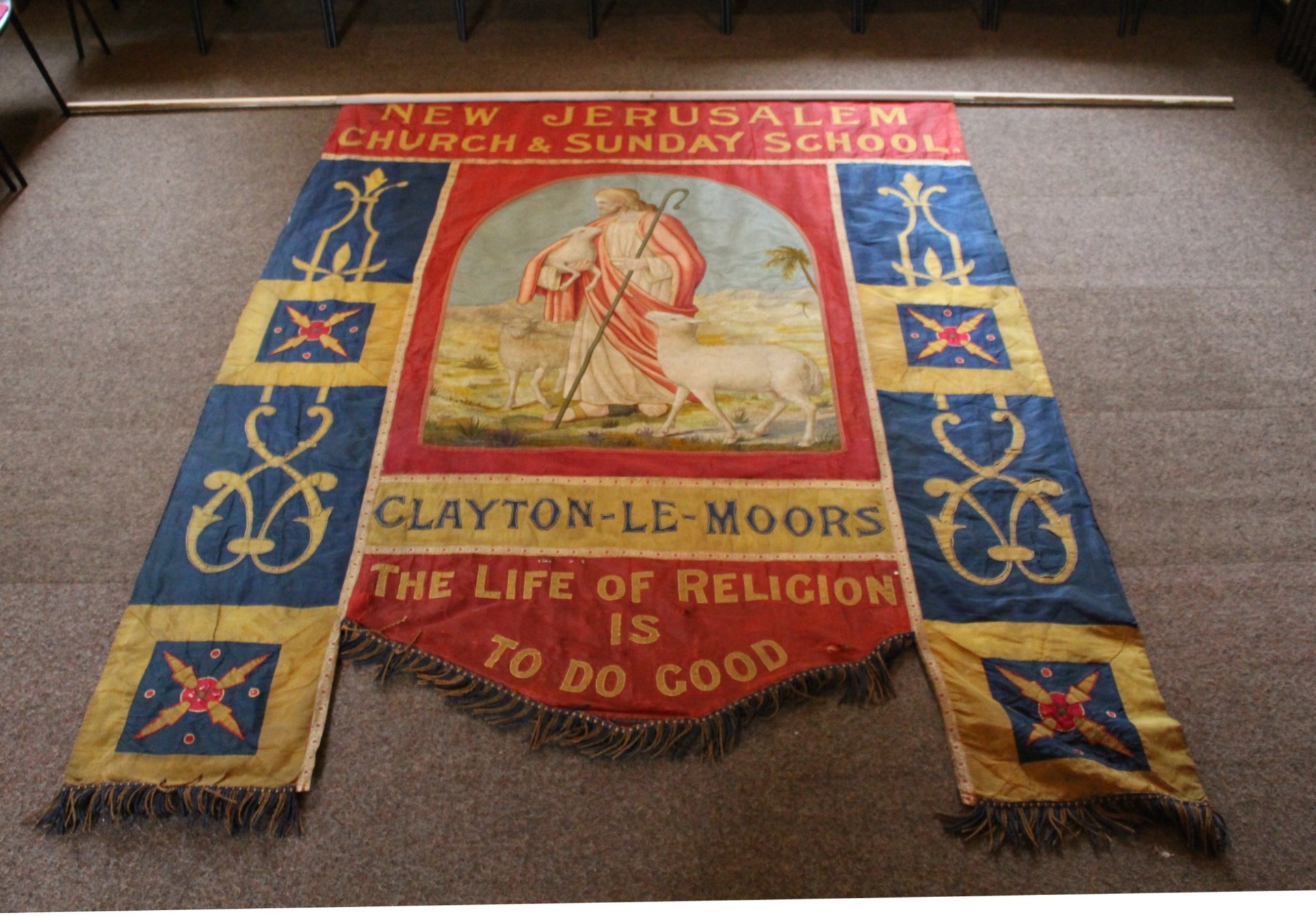 New Jerusalem Church two-sided banner - side 1