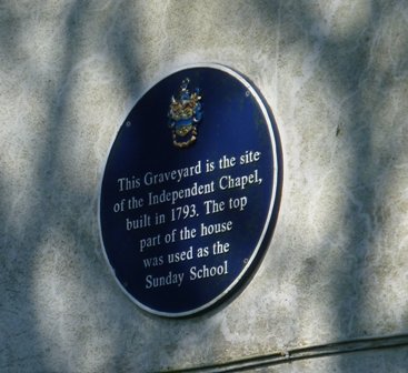 Plaque at Pole Lane Graveyard Darwen