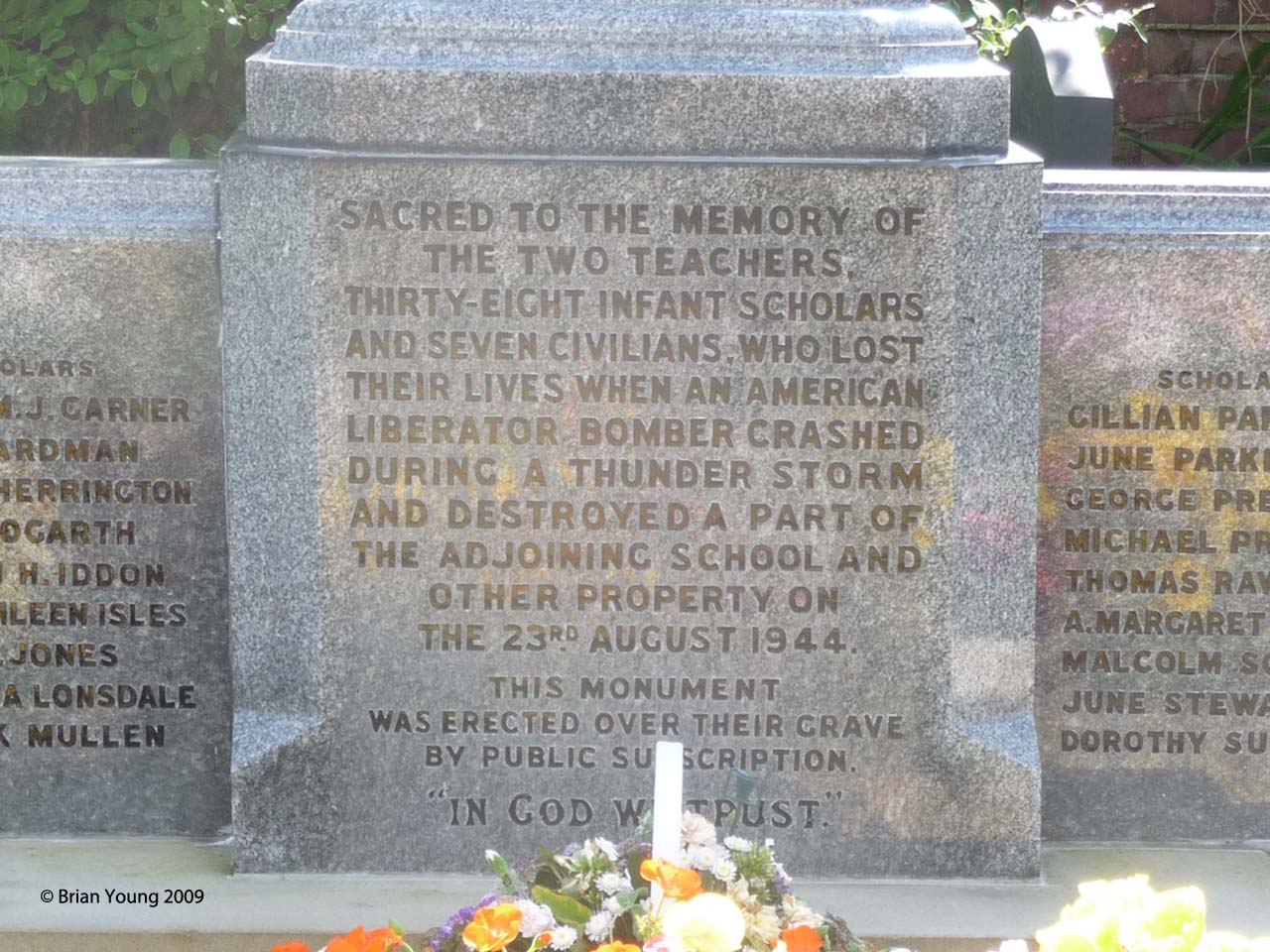 Air Disaster Dedication. Photograph supplied by and  of Brian Young